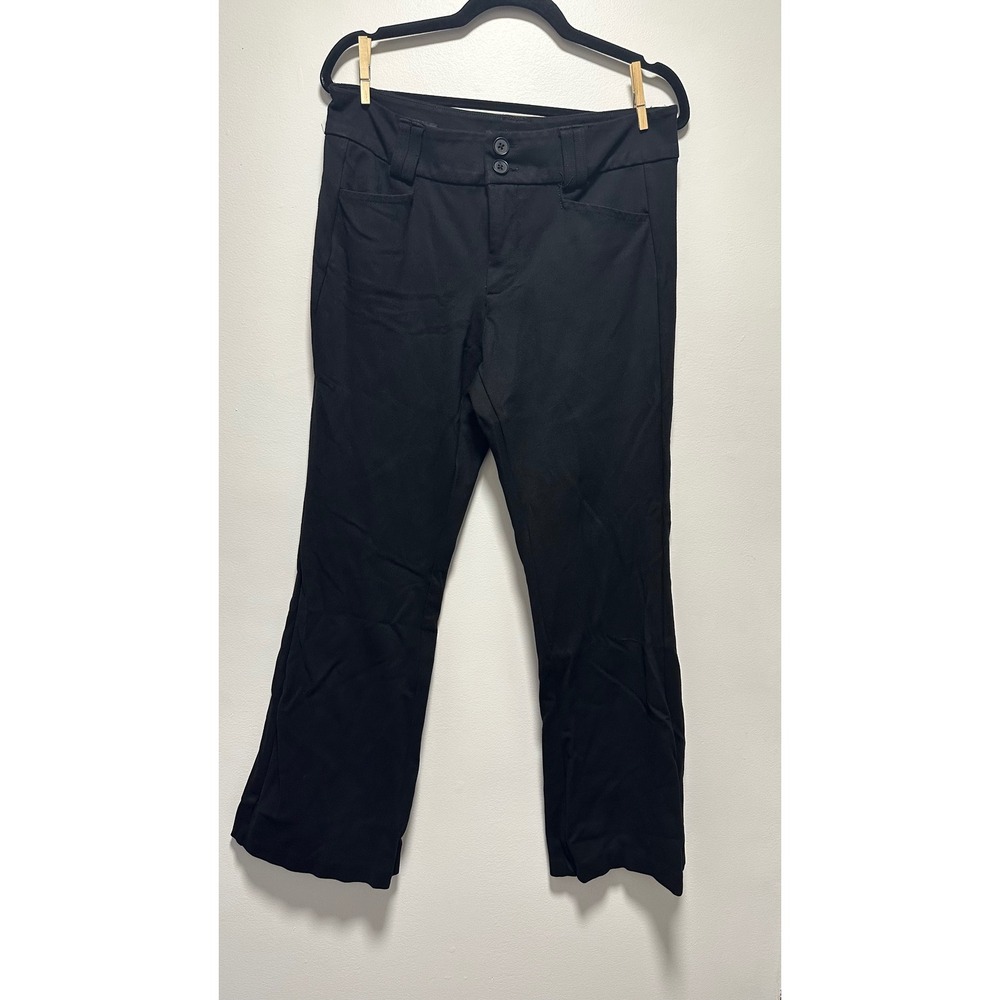 Torrid Studio Black Trouser Boot Pants Womens 10R Double Button Bootcut Office